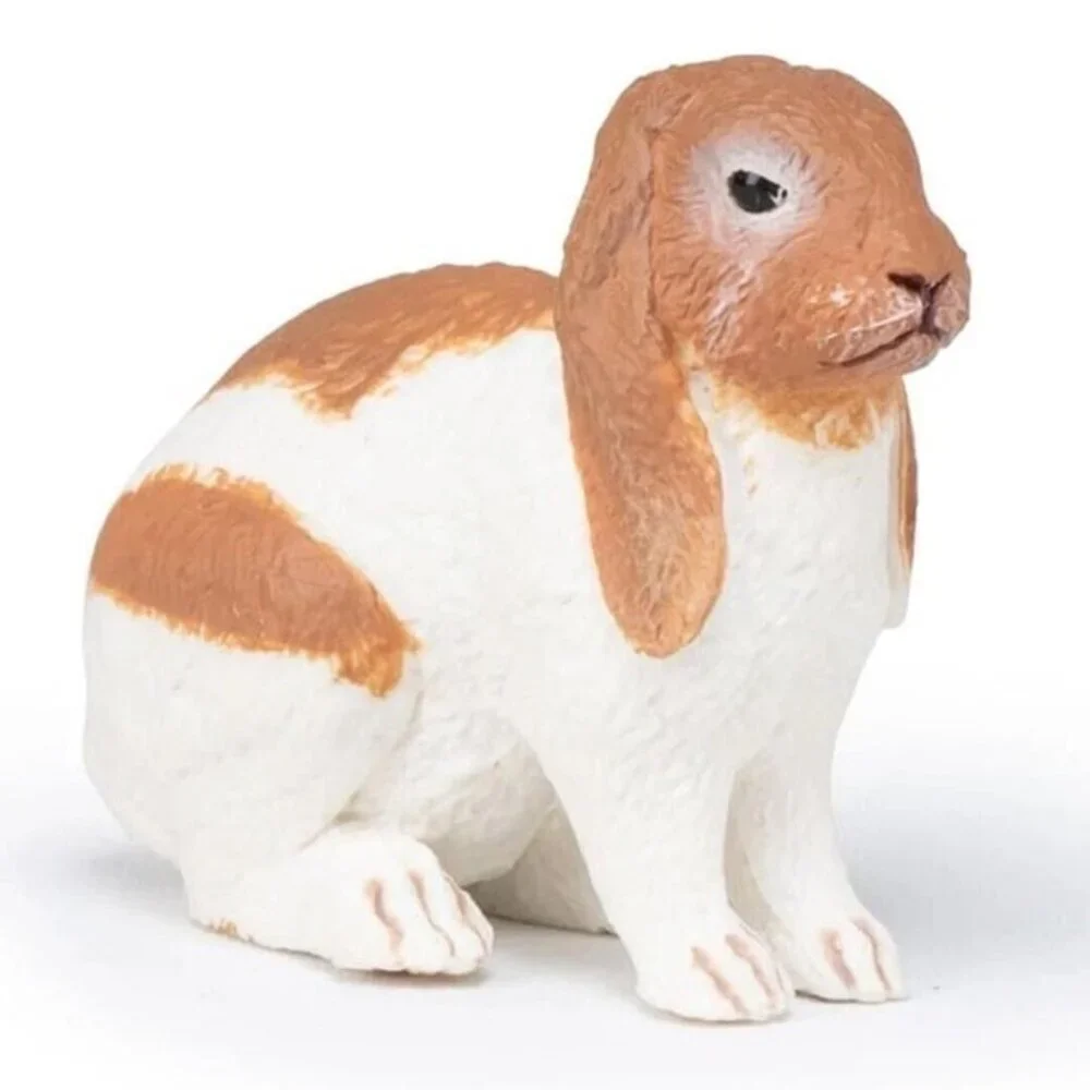 Lop Rabbit Farm Animal Figure - Hand Painted Collectible Toy Figurine‎ - Papo